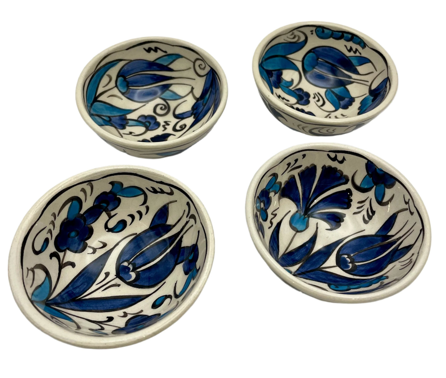 Handmade Dipping Ceramic Bowls - Set of 4