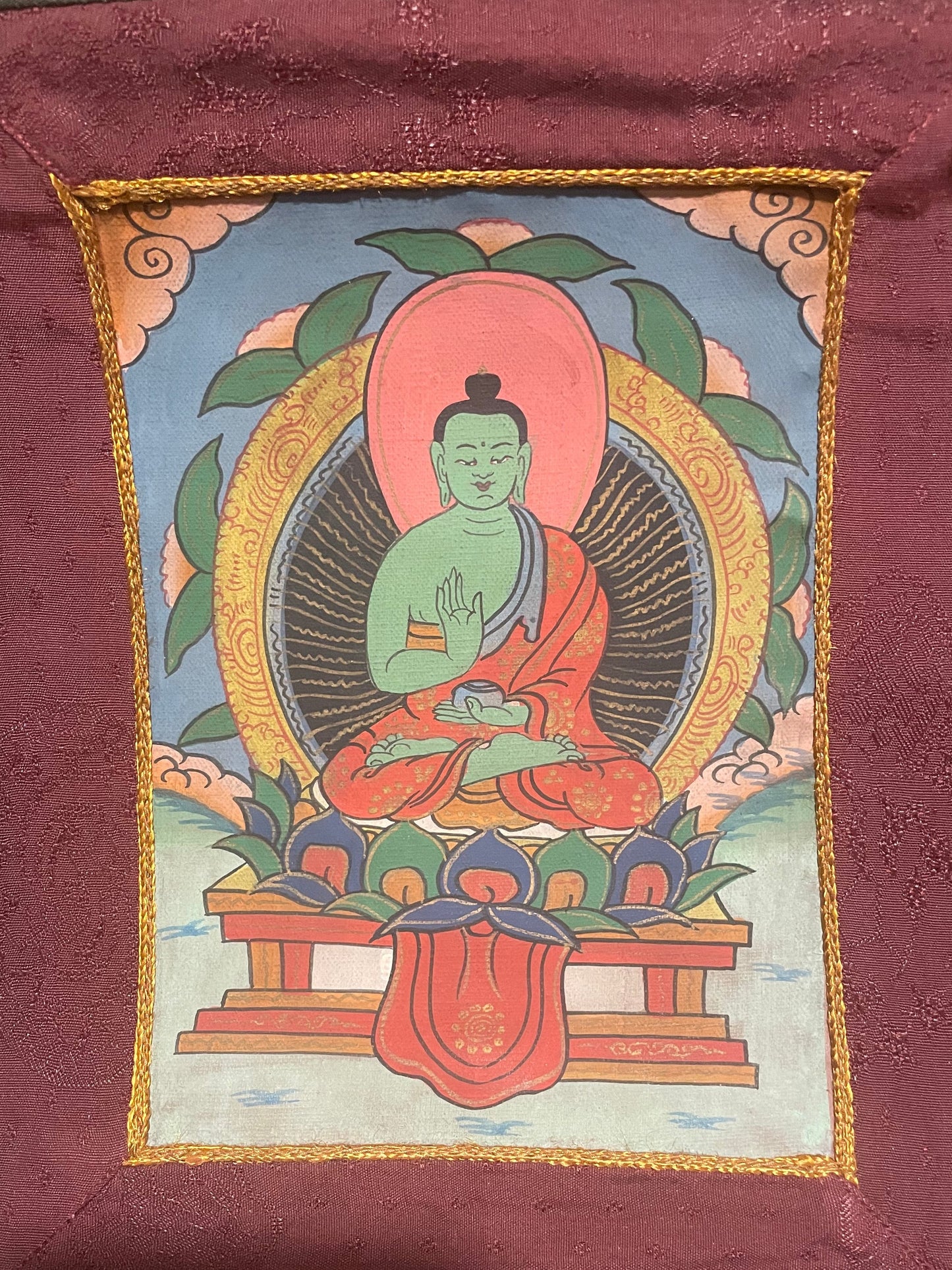 Buddha Painting with Brocade  | For Blessing