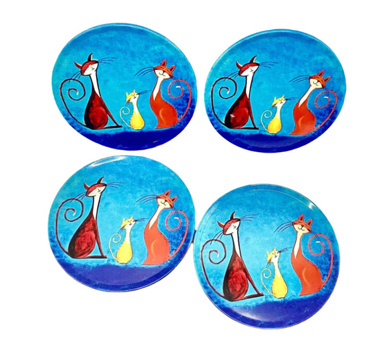 'Purrfect' Coasters - Pack of 4