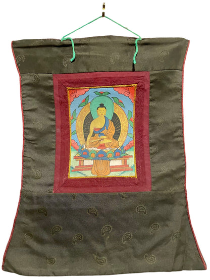 Shakyamuni Buddha Painting with Brocade | For Prosperity