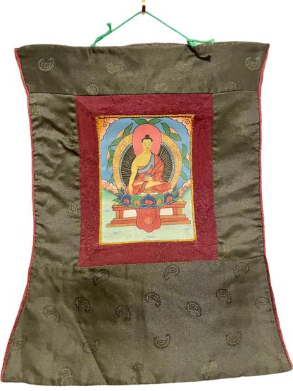 Shakyamuni Buddha Painting with Brocade | For Prosperity