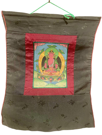 Buddha 'Amitayus' Painting with Brocade | Associated with Long Life and Good Health