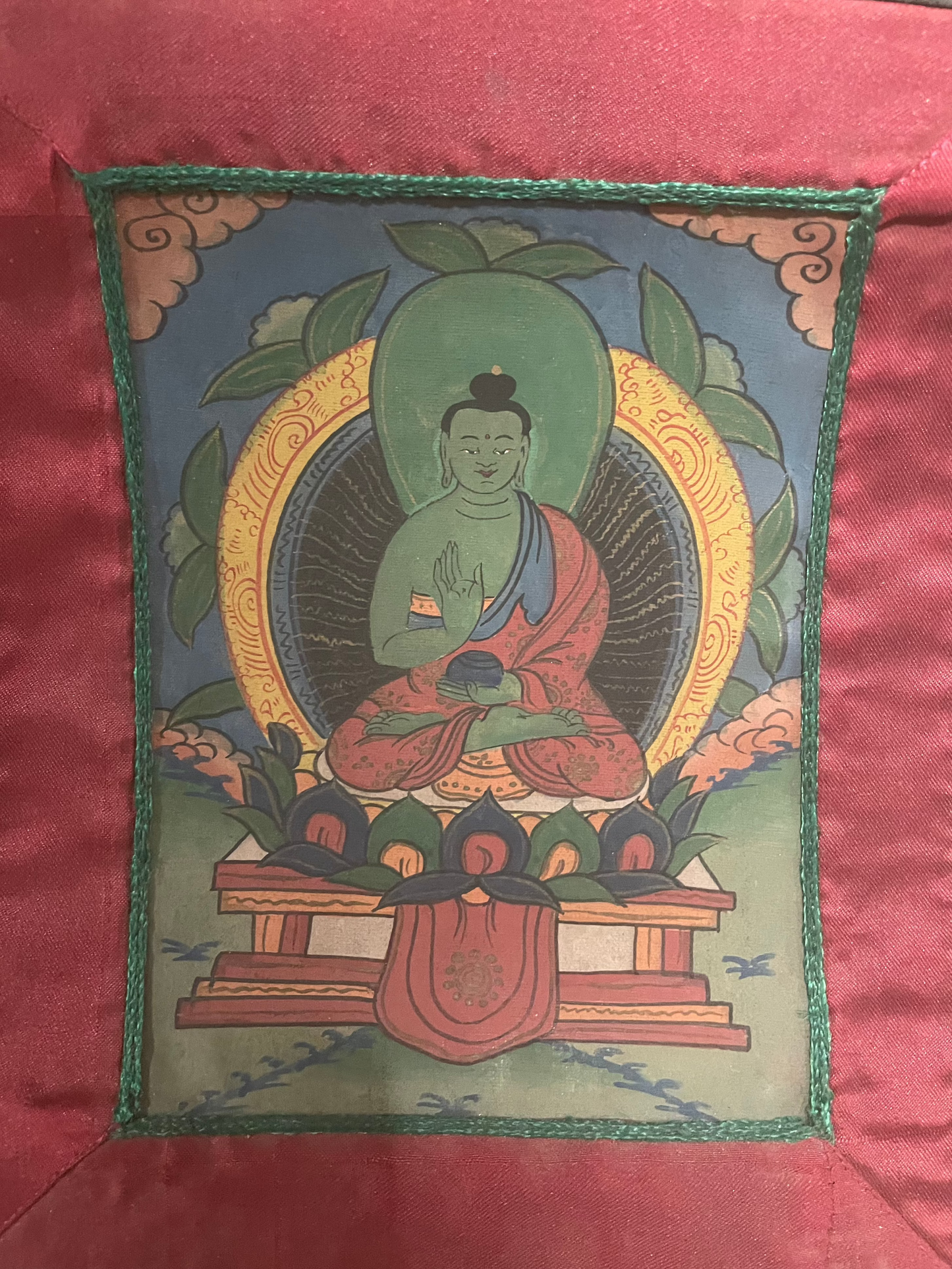 Buddha Painting with Brocade  | For Blessing